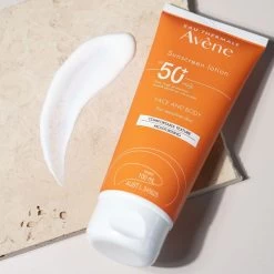 Avène Avene Sunscreen Lotion Face & Body SPF 50+ 100ml - For Sensitive Skin -Famous Skin Care Store Avene Sunscreen Lotion 1