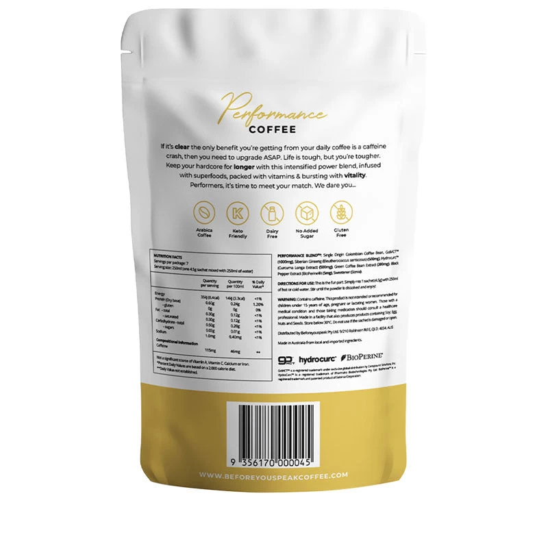 Beforeyouspeak Performance Coffee - The OG (7 Serves) 4 Beforeyouspeak Performance Coffee - The OG (7 Serves) - Image 2