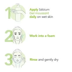 Bioderma Sebium Gel Moussant Purifying Foaming Gel Cleanser 200ml -Famous Skin Care Store Bioderma Sebium Gel Moussant Purifying Foaming Gel Cleanser 200ml 2
