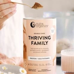 Nutra Organics Thriving Family - Double Choc 450g -Famous Skin Care Store Nutra Organics Thriving Family DoubleChoc 1