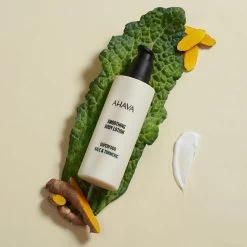 AHAVA Smoothing Body Lotion Kale & Turmeric 250ml -Famous Skin Care Store ahava smoothing body lotion lifestyle 2