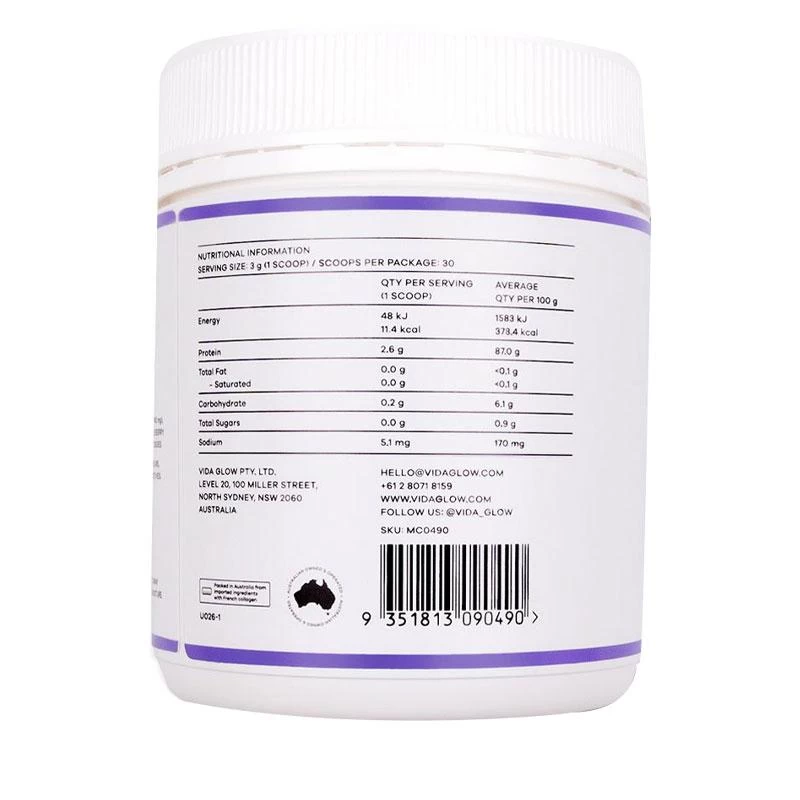 Vida Glow Blueberry Marine Collagen Loose Powder 90g 5 Vida Glow Blueberry Marine Collagen Loose Powder 90g - Image 3