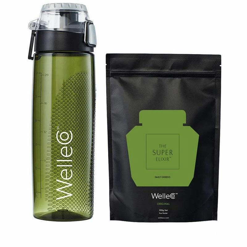 WelleCo Super Elixir Original Refill 300g & Hydrator Bottle Duo 3 WelleCo Super Elixir Original Refill 300g & Hydrator Bottle Duo